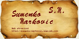 Šumenko Marković vizit kartica
